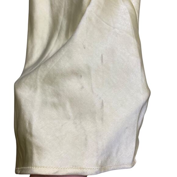 Realtix Coquette Floral Embroidery Shiny Yellow Full Length Gown - Picture 14 of 16